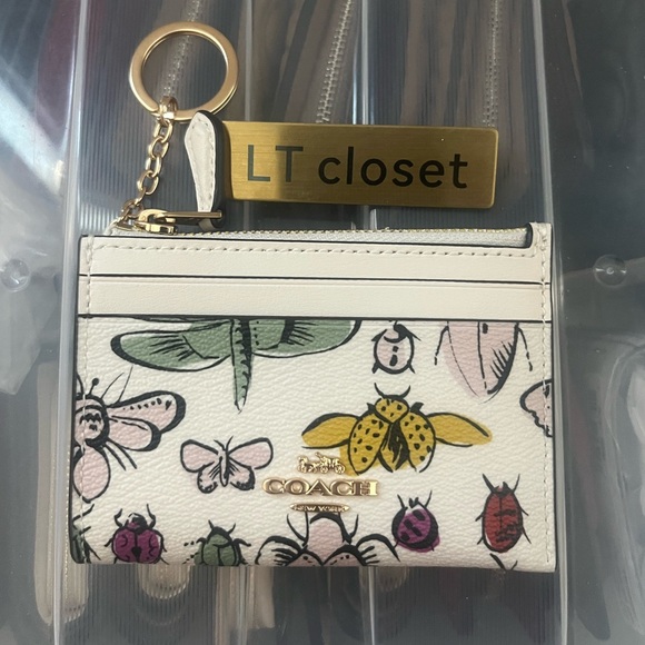 New COACH Mini Skinny ID Case w/Butterflies - Picture 2 of 6